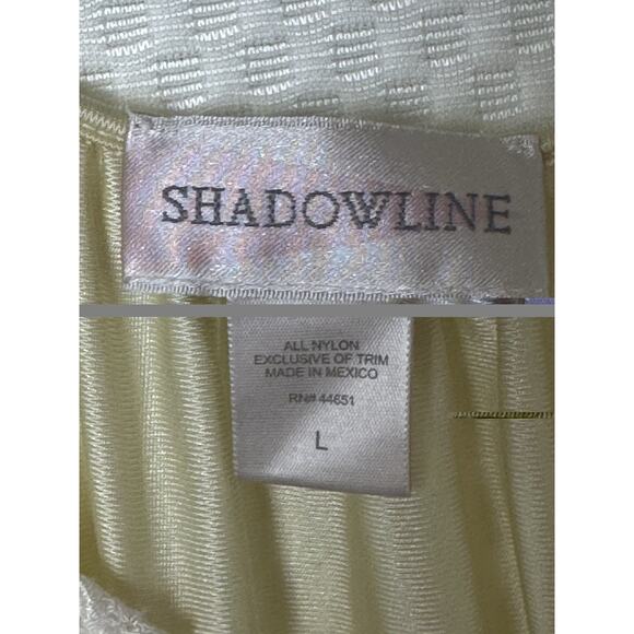 Shadowline Nylon Night Gown Yellow 40”Length Size Large - Picture 2 of 4